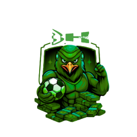 Mascote com bola e dinheiro